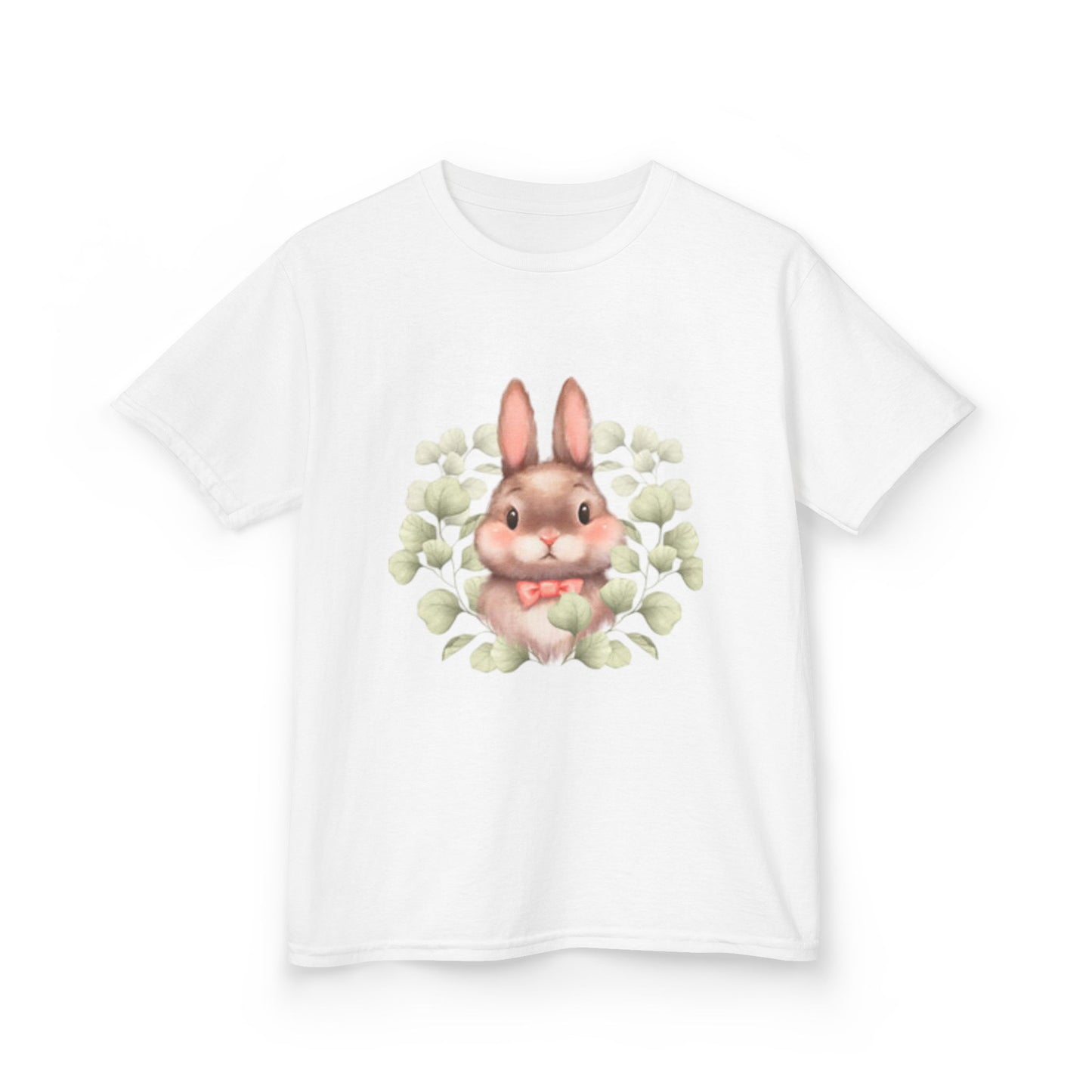 Cute Bunny Kids Heavy Cotton Tee - Perfect for Spring Celebrations