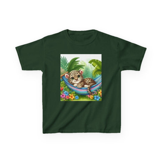 Cute Jungle Leopard Kids Tee - Adorable Animal Art for Every Young Explorer