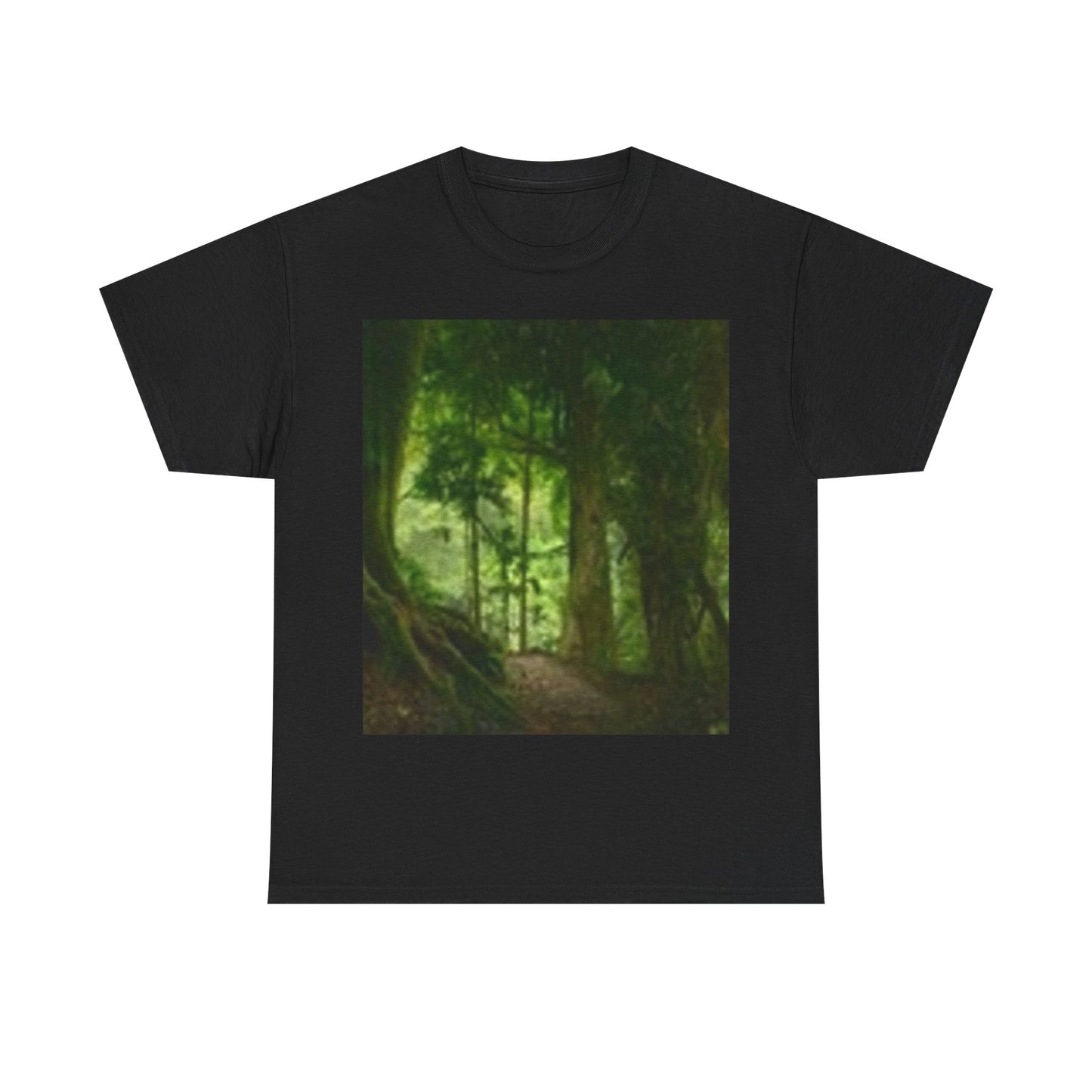 Enchanted Forest Unisex Heavy Cotton T-shirt - Nature Lover Gift, Outdoor Adventure Shirt, Earth Day Apparel, Unique Graphic Tee