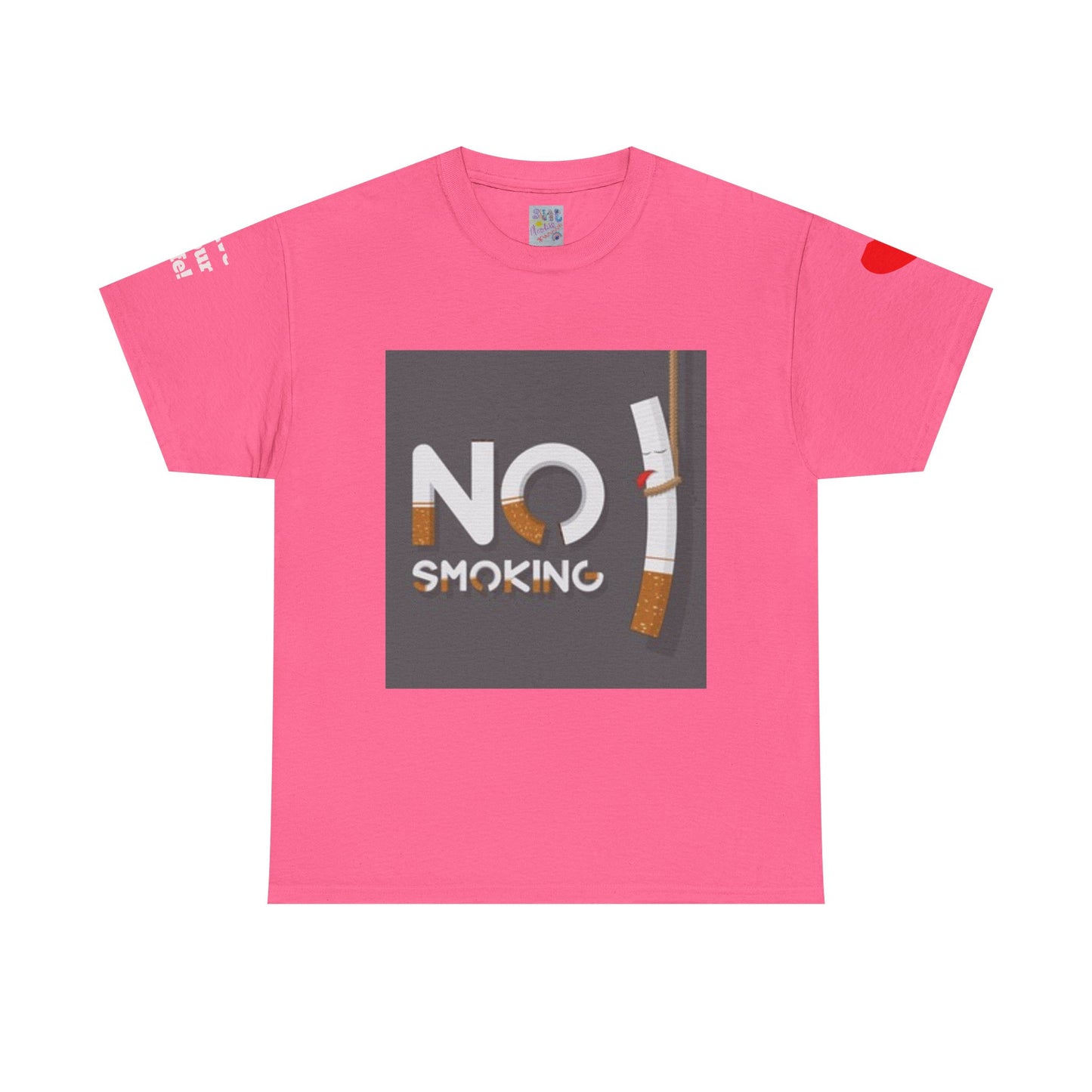 No Smoking Message T-shirt, Unisex Anti-Smoking Tee, Casual Statement Shirt, Gift for Smokers, Awareness Apparel, Health Conscious Clothing