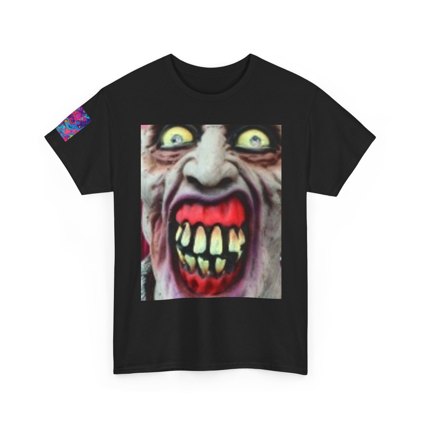 Scary Face Unisex Heavy Cotton T-shirt Adults Only Halloween Humongous Scary