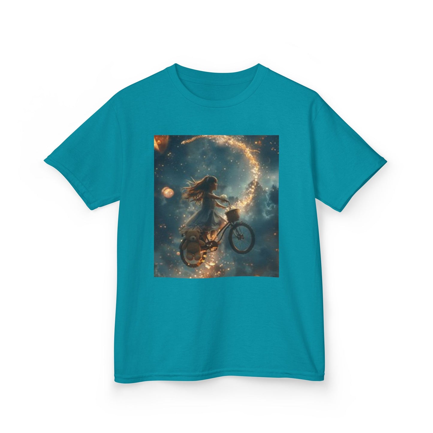 Cosmic Adventure Kids Tee - Space Biking Design