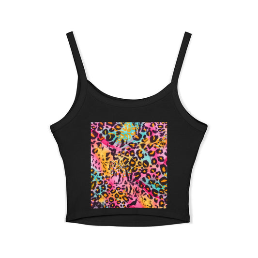 Leopard & Colorful Leopard Print Women's Spaghetti Strap Tank Top