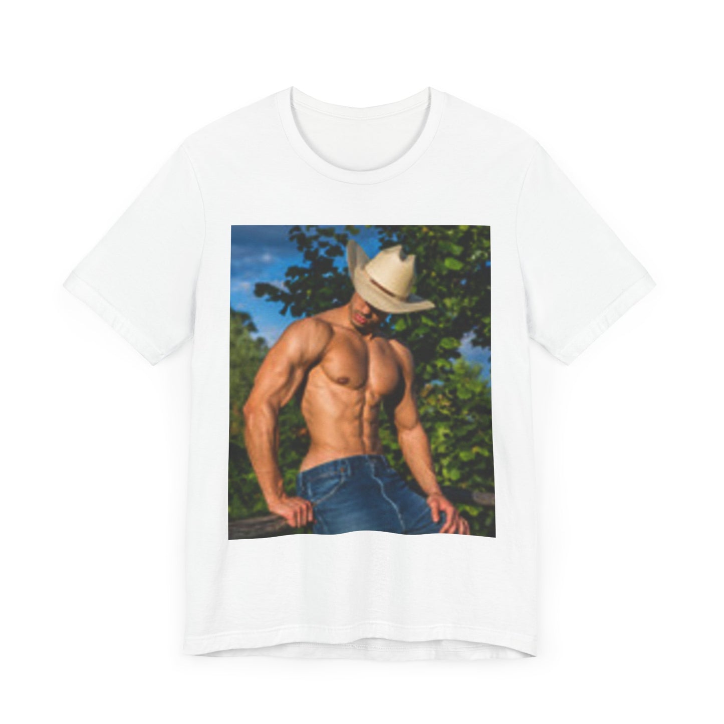 T-shirt femme beau cow-boy musclé LOVE LOVE LOVE! 