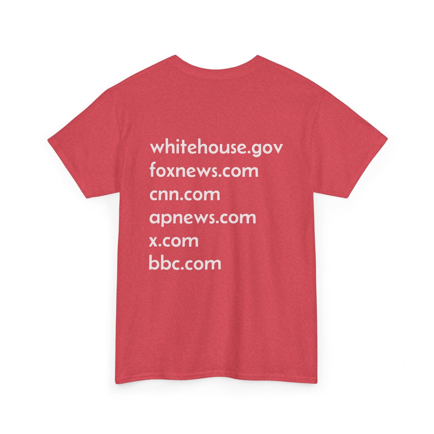 Breaking News T-shirt whitehouse.gov foxnews.com cnn.com