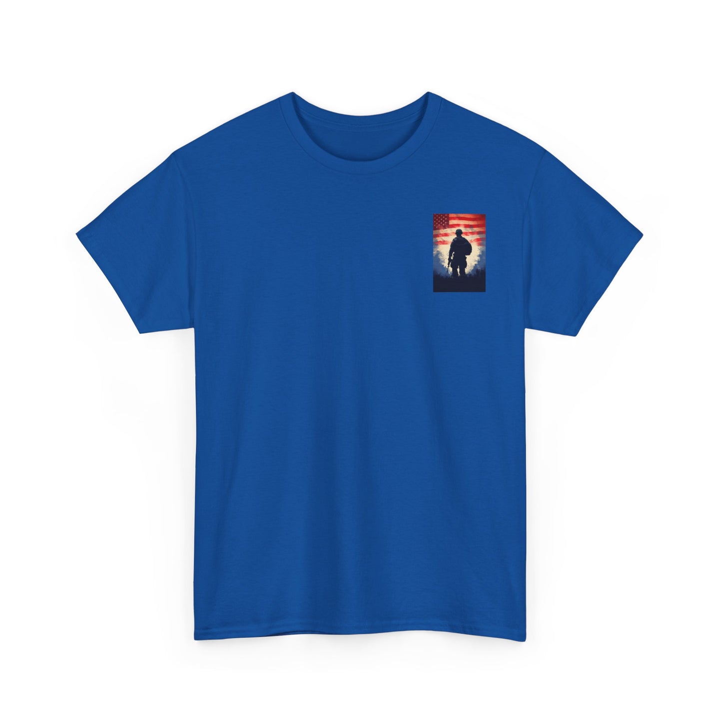 T-shirt USA Flag Military Man with Gun