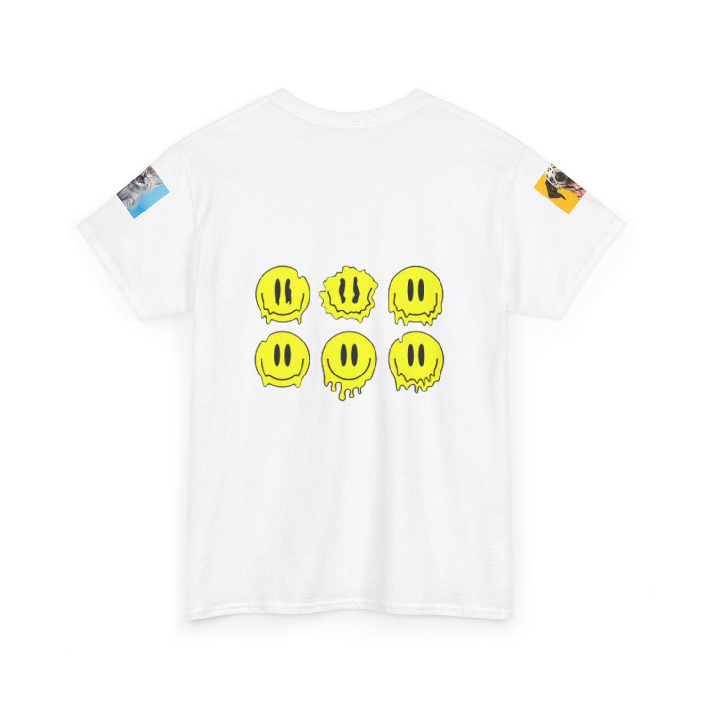 Smiley Face Unisex Heavy Cotton Tee - Cheerful Graphic T-Shirt for Casual Wear