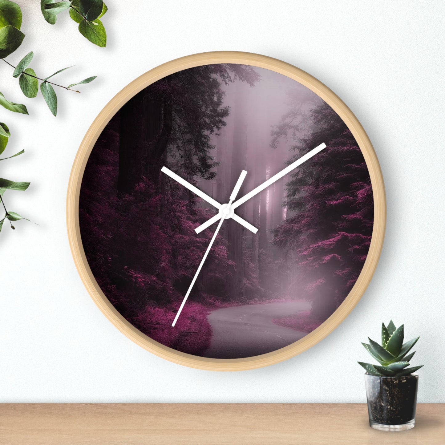 Wall Clock Purple Wilderness So Beautiful