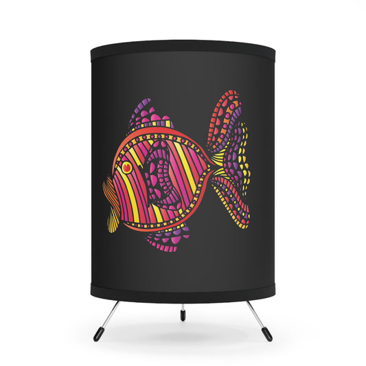 Tripod Lamp with High-Res Printed Shade, US\CA plug