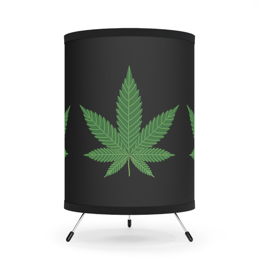 Tripod Lamp Marijuana Leaf