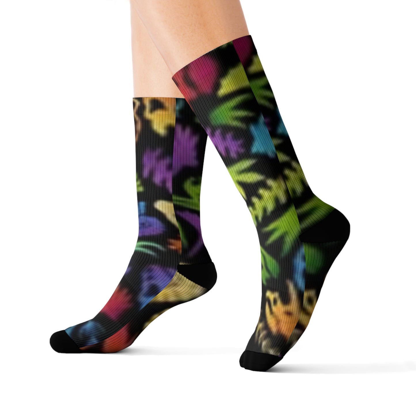 Colorful Nature-Dinosaur/ Vibrant Patterned Socks for Gifts, Homewear, Eco-Friendly, Fashion, Holiday Apparel