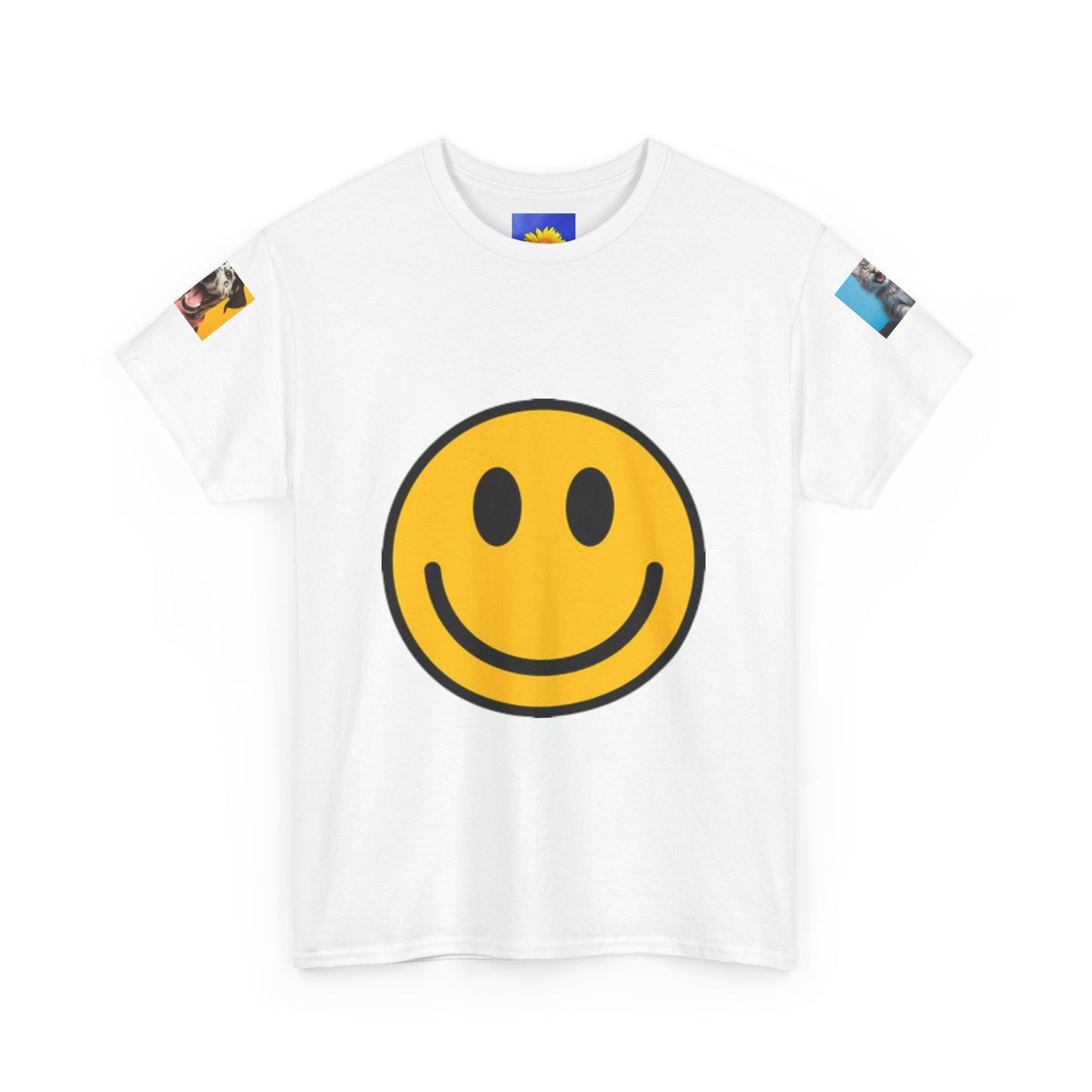 Smiley Face Unisex Heavy Cotton Tee - Cheerful Graphic T-Shirt for Casual Wear