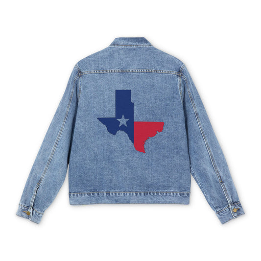 Veste en jean Texas pour homme – Tenue décontractée et élégante avec motif Texas State 