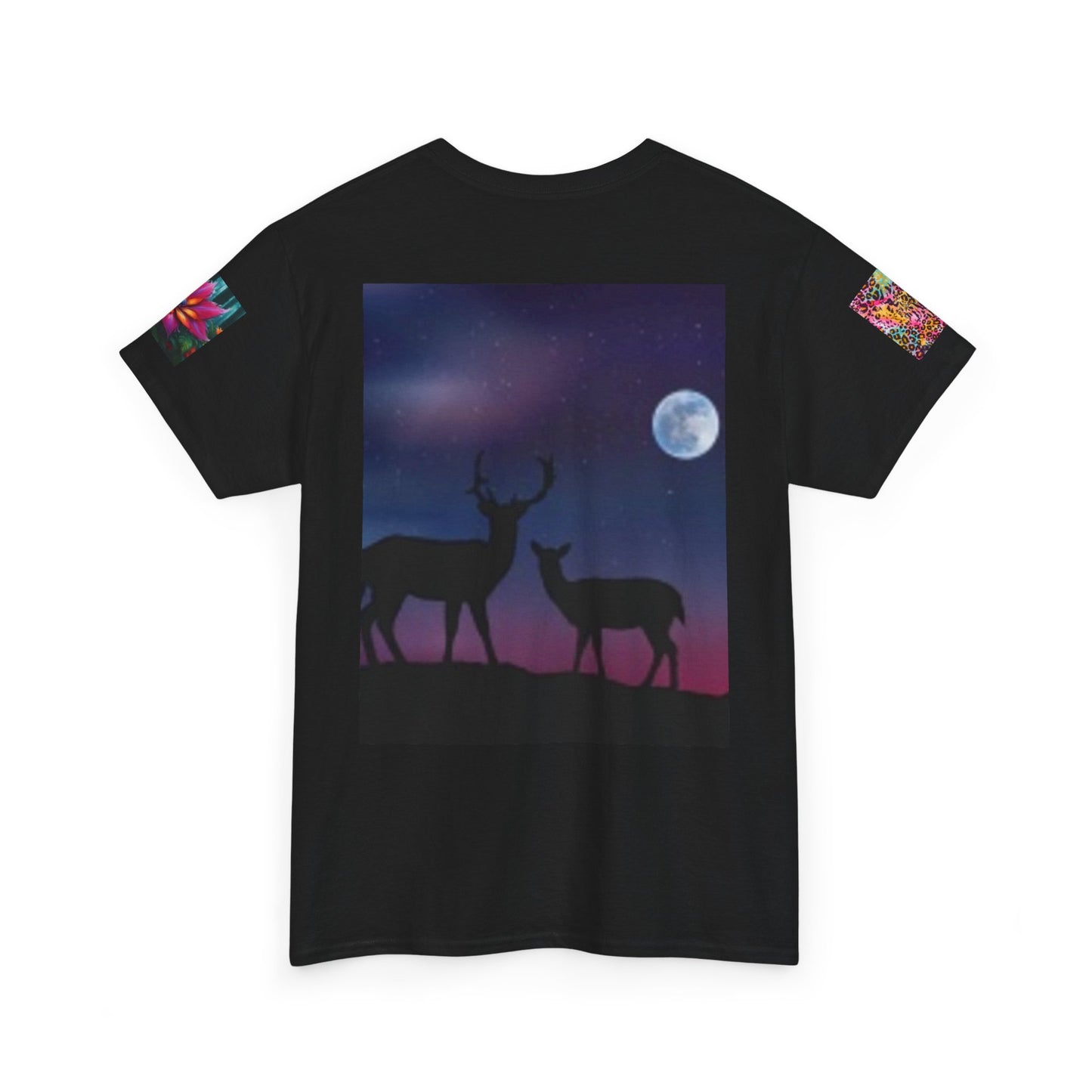 Indiana Nature Lake T-shirt - & Deer Full Moon