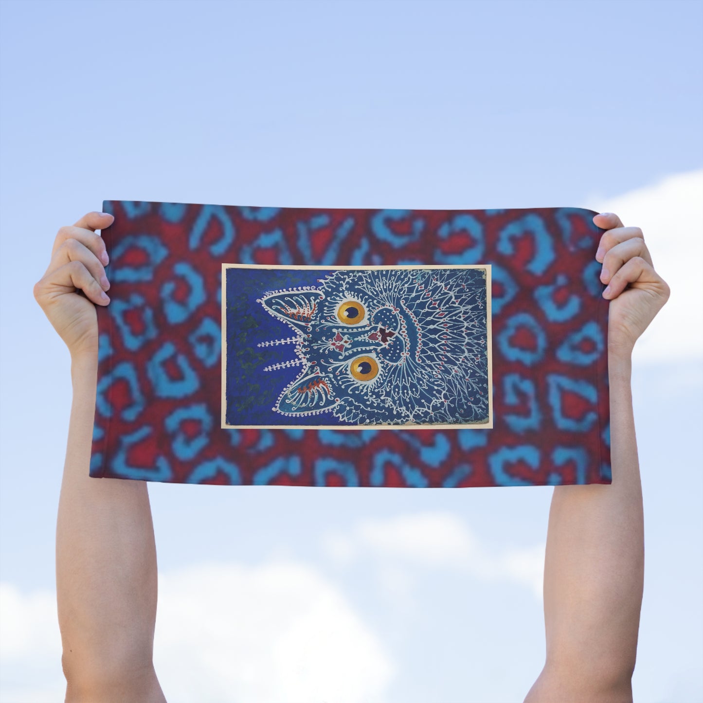 Vibrant Cat Print Rally Towel - Perfect for Sports & Celebrations