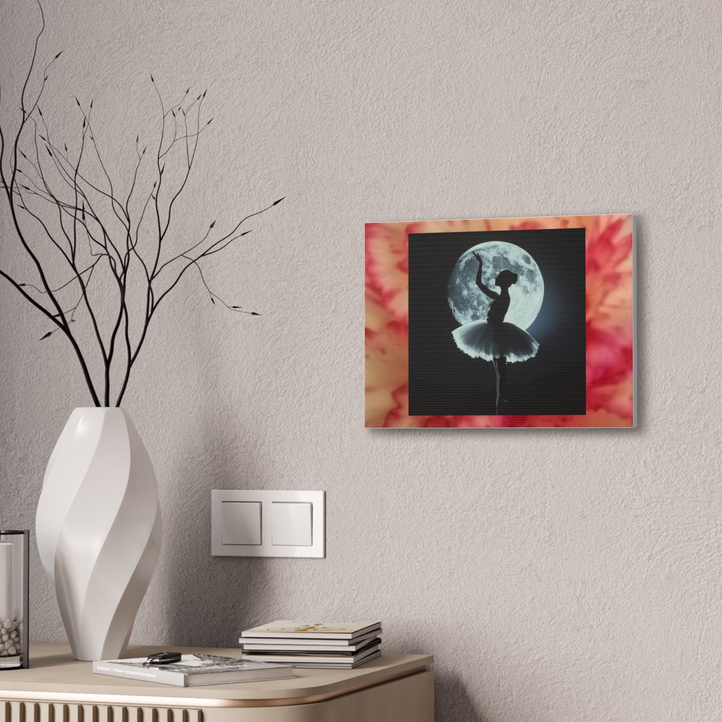 Ballet Moon Canvas Art Print, Ethereal Ballerina Decor, Perfect for Dance Studios, Home Decoration, Gift for Dancers, Wall Art