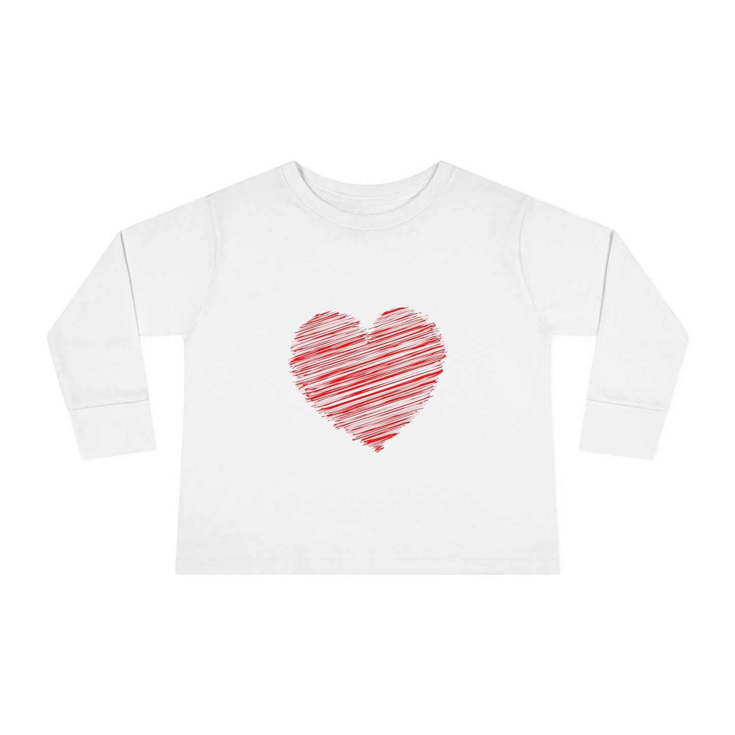 Heart & Pup Toddler Long Sleeve T-shirt | Cute Kids Shirt, Dog Lover Gift, Valentine's Day, Heart Shirt, Playful Toddler Apparel