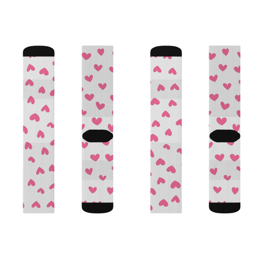 Socks Pink Hearts