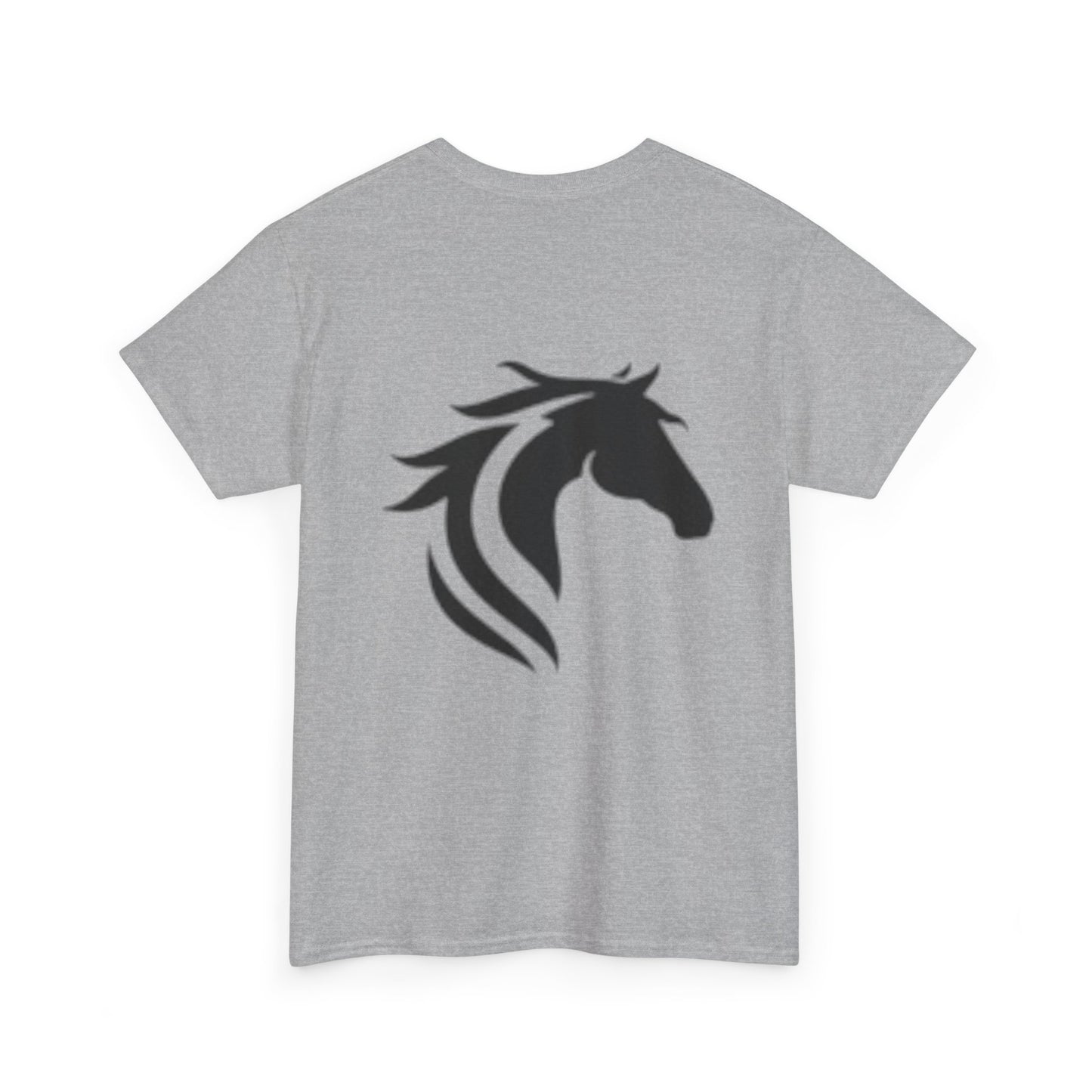 T-shirt unisexe en coton épais avec chevaux majestueux au galop – Parfait pour les amateurs d'équitation 