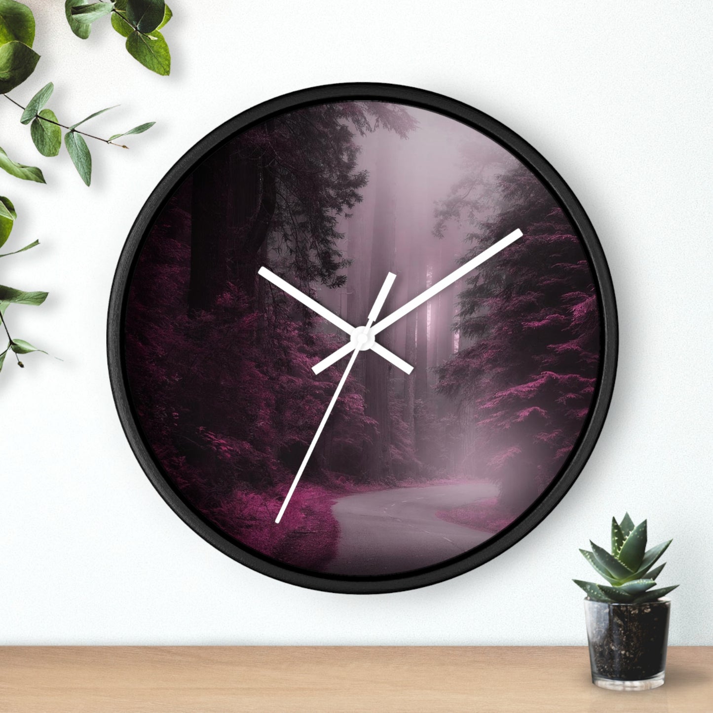 Wall Clock Purple Wilderness So Beautiful