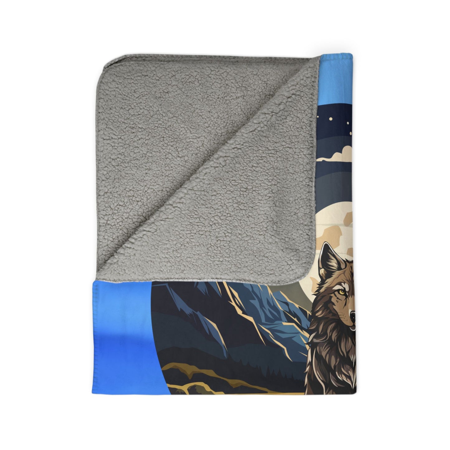 Couverture polaire Sherpa Cozy Wolf - Parfaite pour les amoureux de la nature