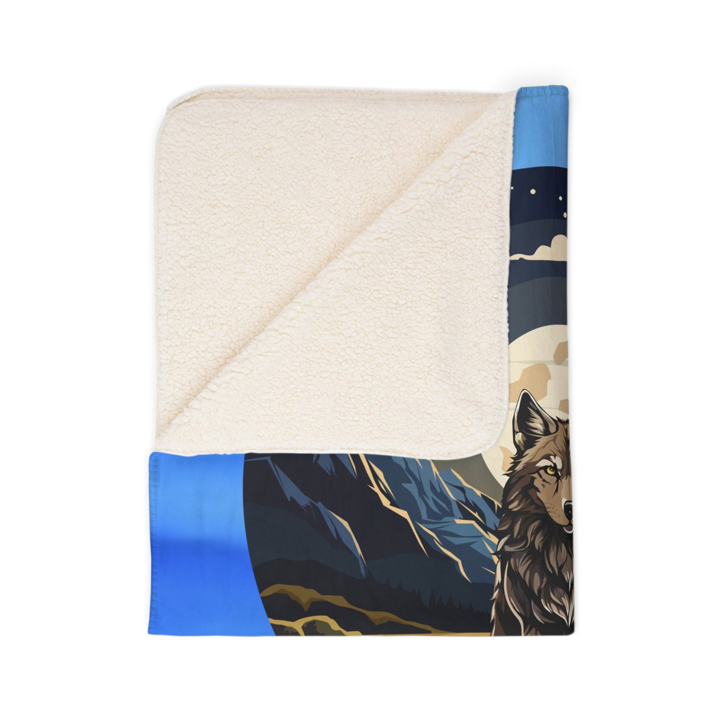 Couverture polaire Sherpa Cozy Wolf - Parfaite pour les amoureux de la nature