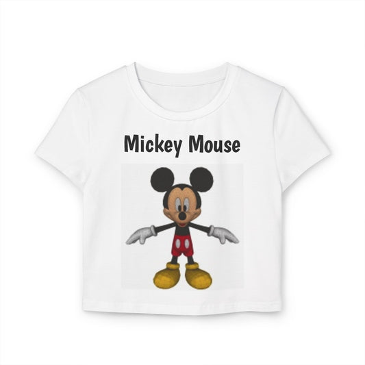 T-shirt court pour femme Mickey Mouse