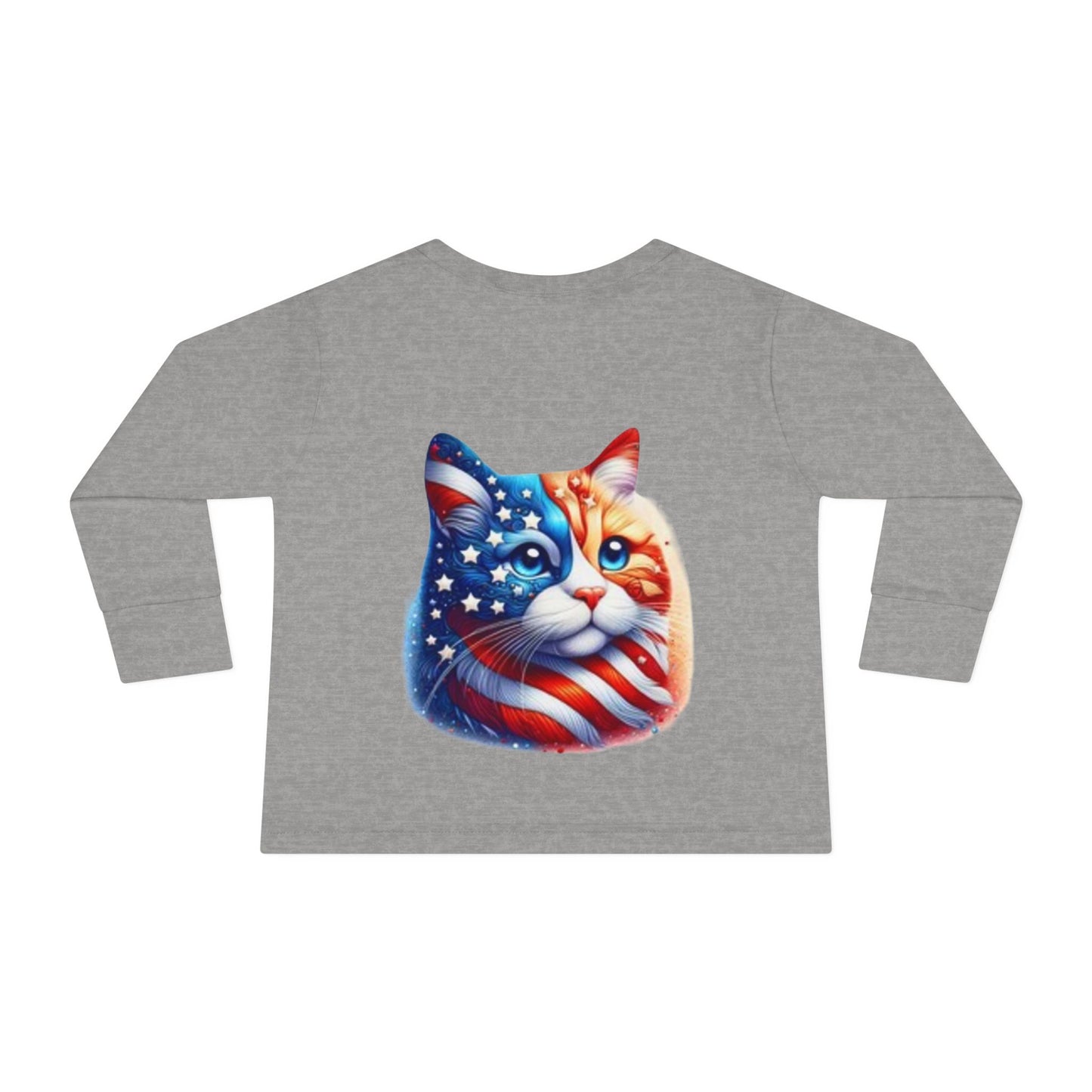 Rainbow ‘Friendship’ Patriotic Cat Toddler Long Sleeve T-shirt Fabulous Gift!