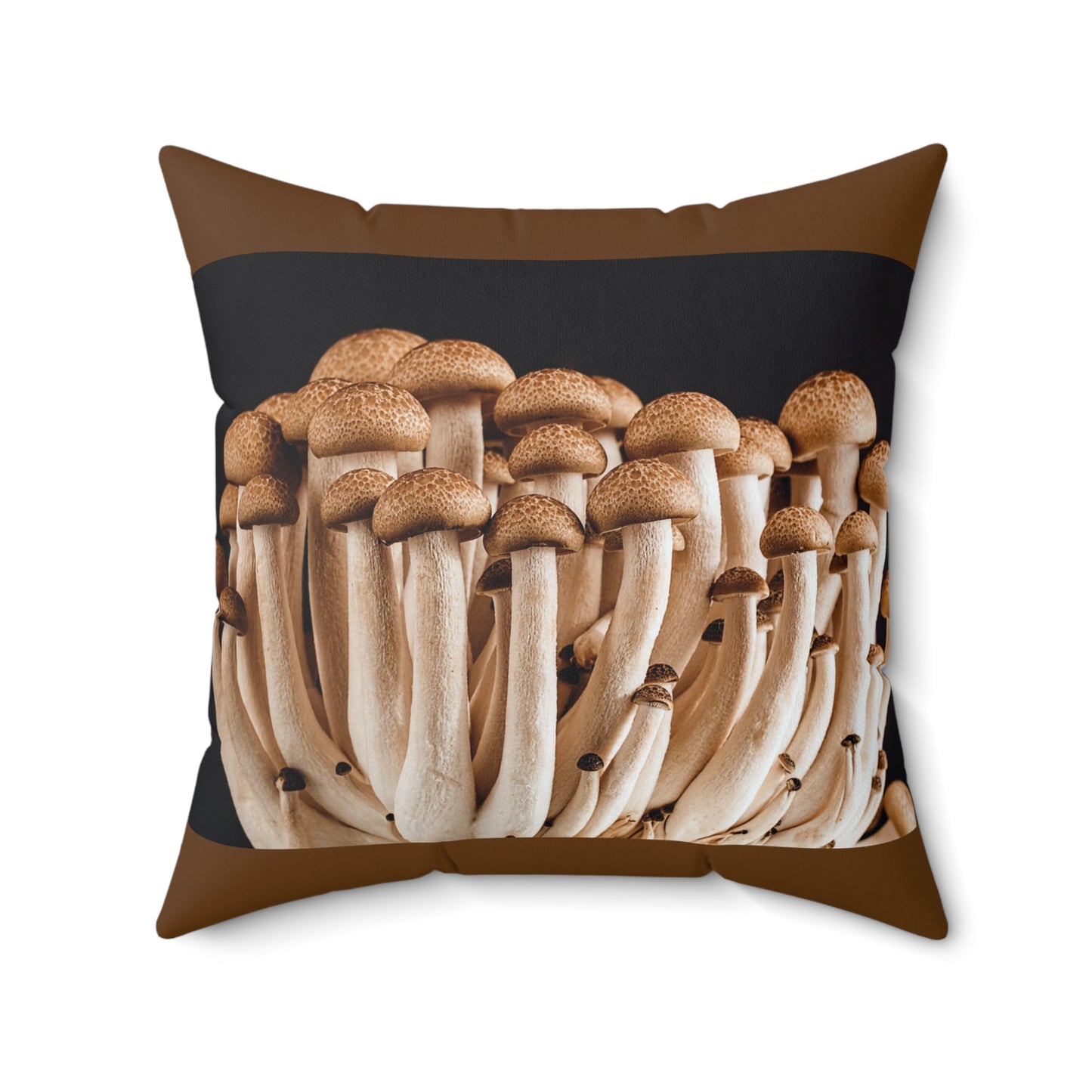 Coussin carré en grappe de champignons