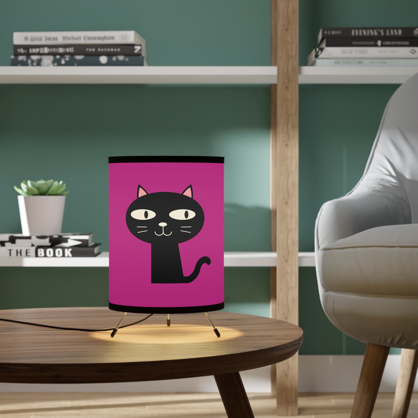 Tripod Lamp Black Cat