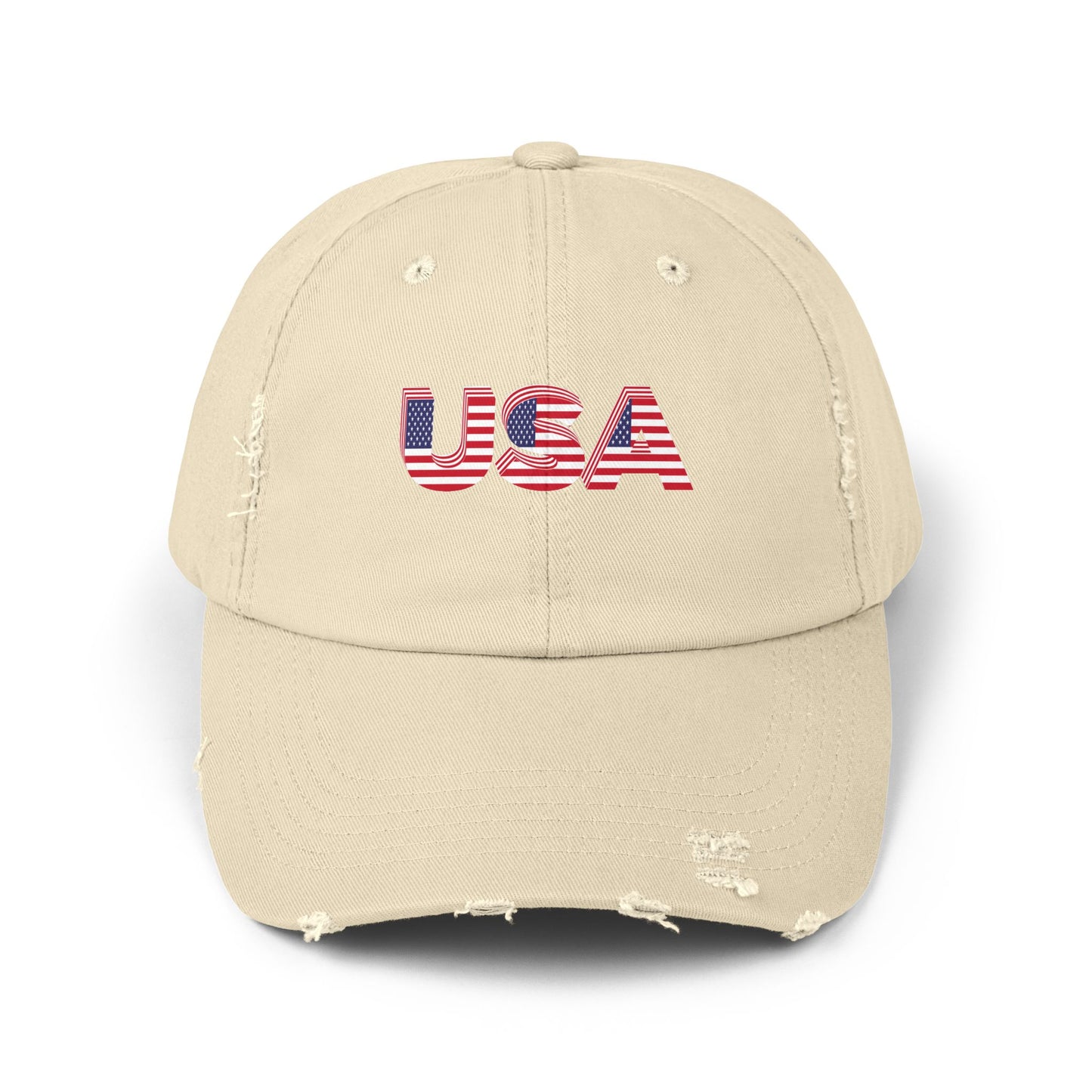 Gorra unisex desgastada con diseño de bandera de EE. UU., perfecta para el Día de la Independencia y para uso diario. 
