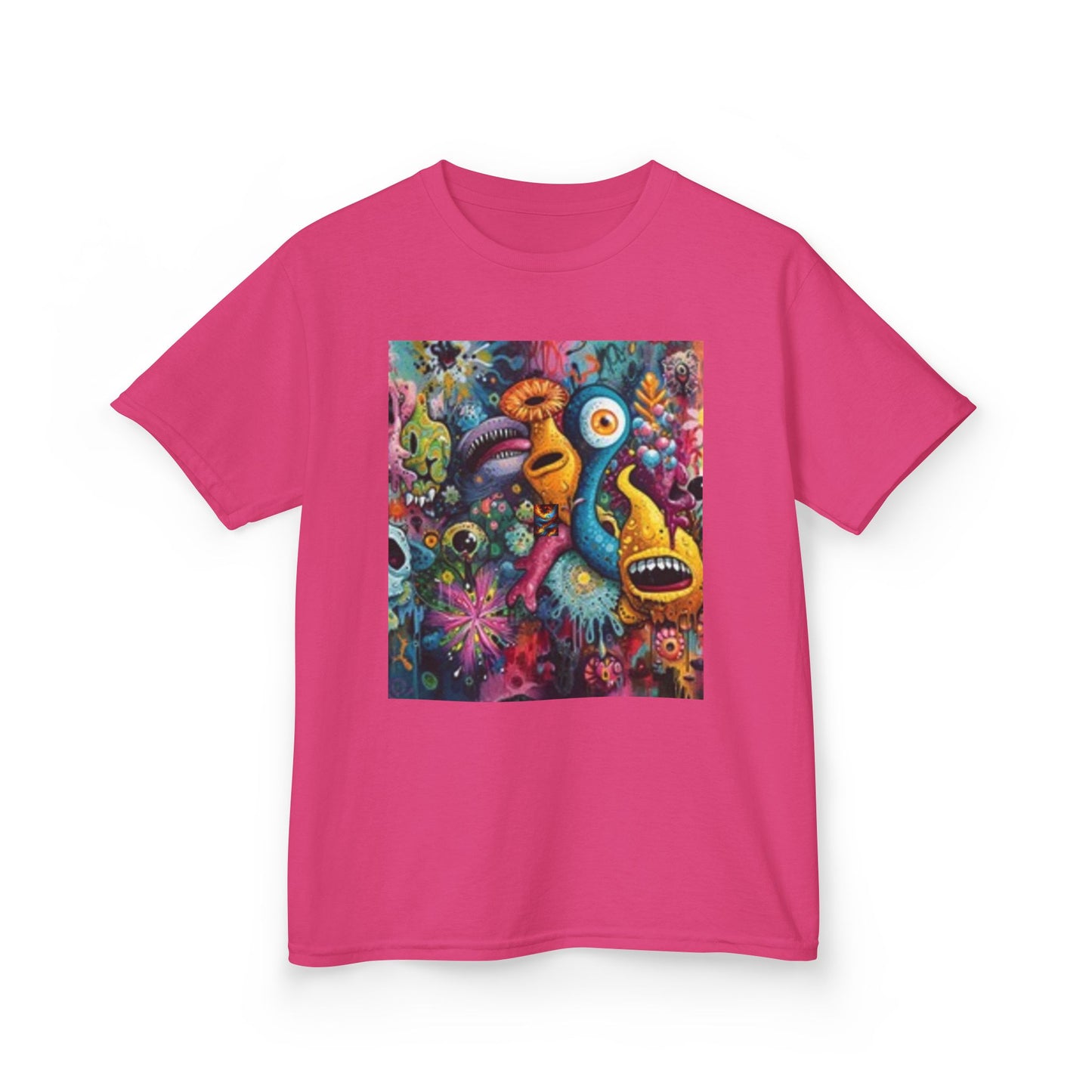 T-shirt enfant dynamique avec motif coloré - Design unique devant et derrière 