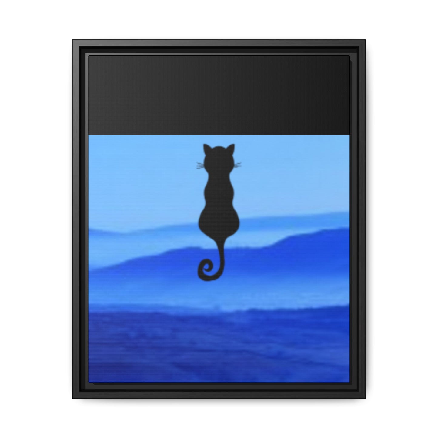 Framed Cat Silhouette Art Print, Wall Decor, Cat Lover Gift, Home Office Art, Pet Memorial