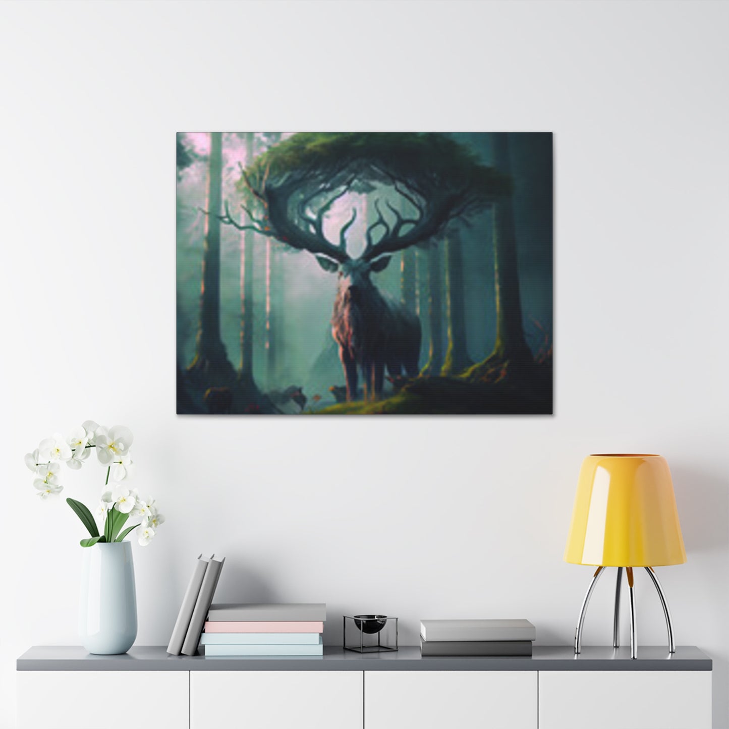 Canvas Gallery Wraps  Picture Deer Forest