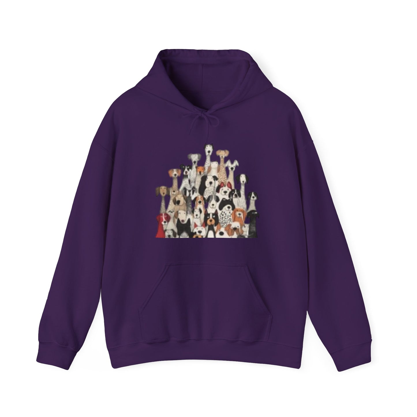 Cute Cartoon Dogs Unisex Heavy Blend Hooded Sweatshirt