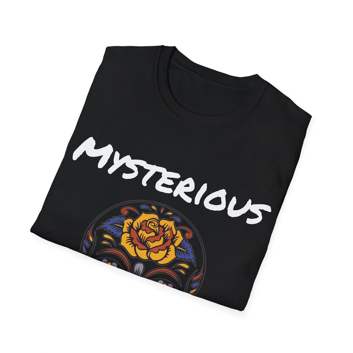Camiseta unisex de estilo suave con calavera misteriosa para Halloween