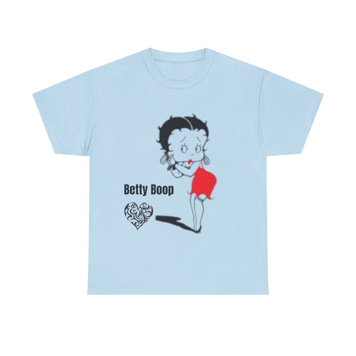 Betty Boop Vintage Unisex Heavy Cotton T-shirt, Retro T-Shirt, Gift for Her, Cartoon Fan Apparel, Cute Casual Wear