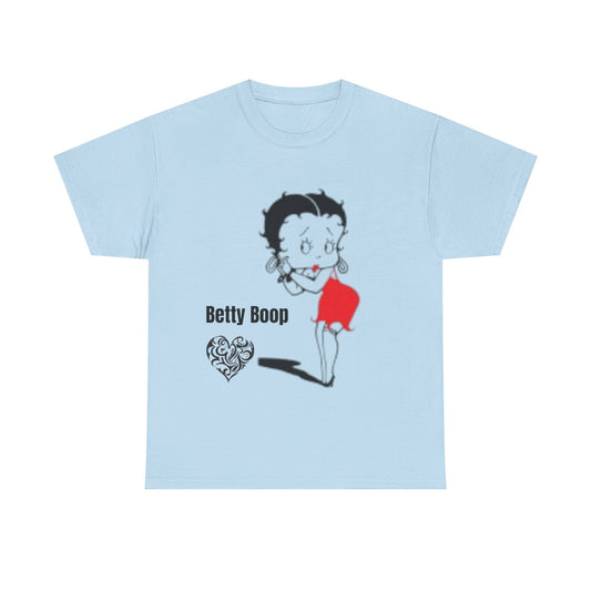 Betty Boop Vintage Unisex Heavy Cotton T-shirt, Retro T-Shirt, Gift for Her, Cartoon Fan Apparel, Cute Casual Wear