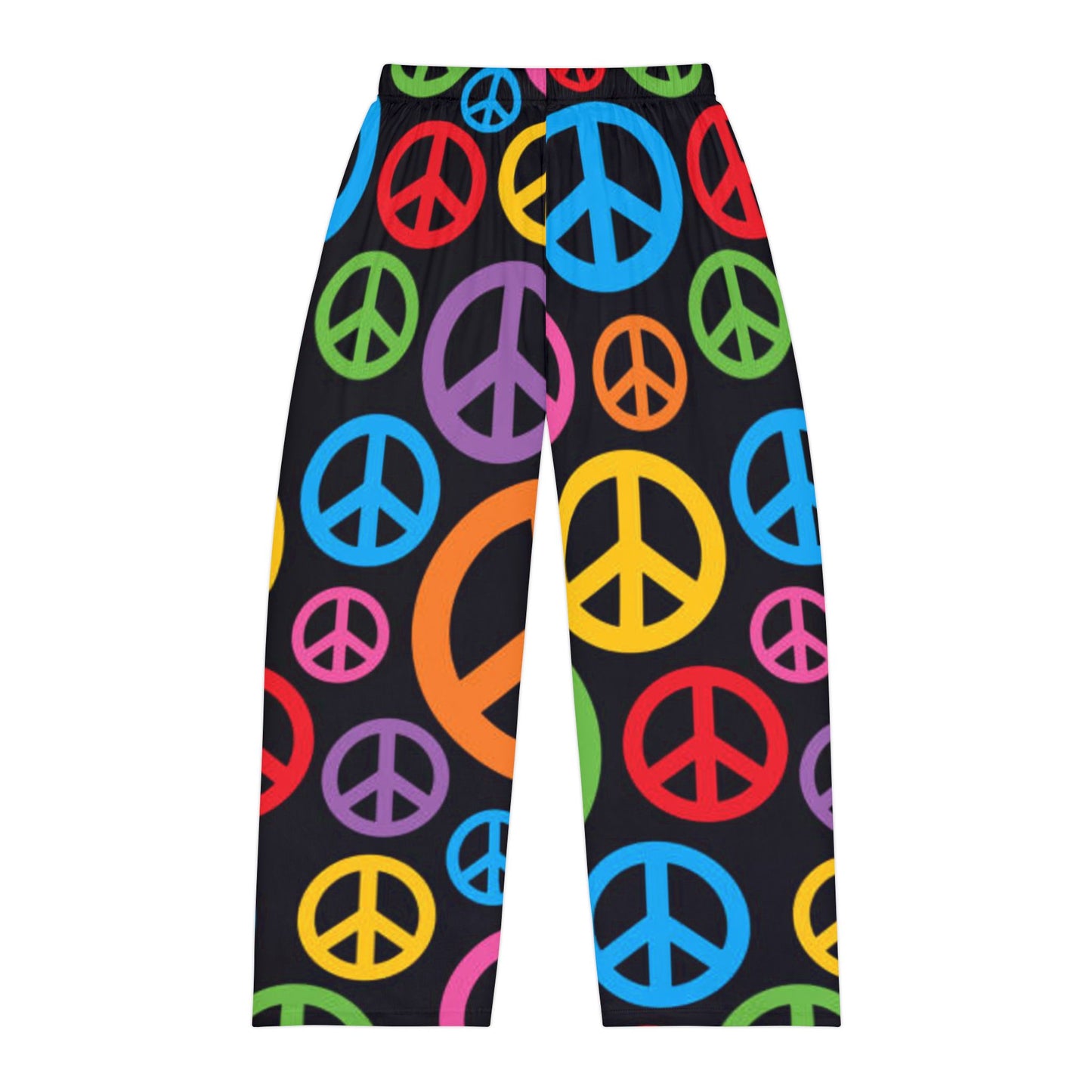 Pantalones de pijama para hombre con el símbolo de la paz de colores: ropa de dormir cómoda para relajarse