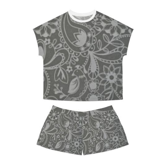 Women's Short Pajama Set Paisley Print