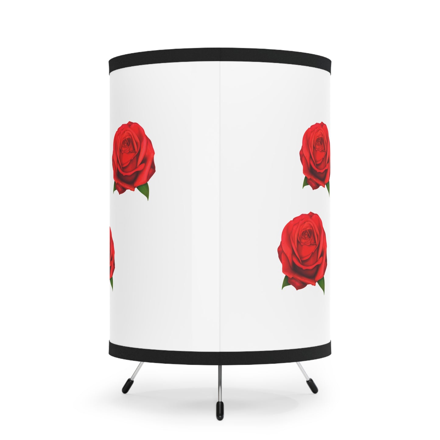 Romantic Rose Tripod Lamp with Custom Printed Shade
