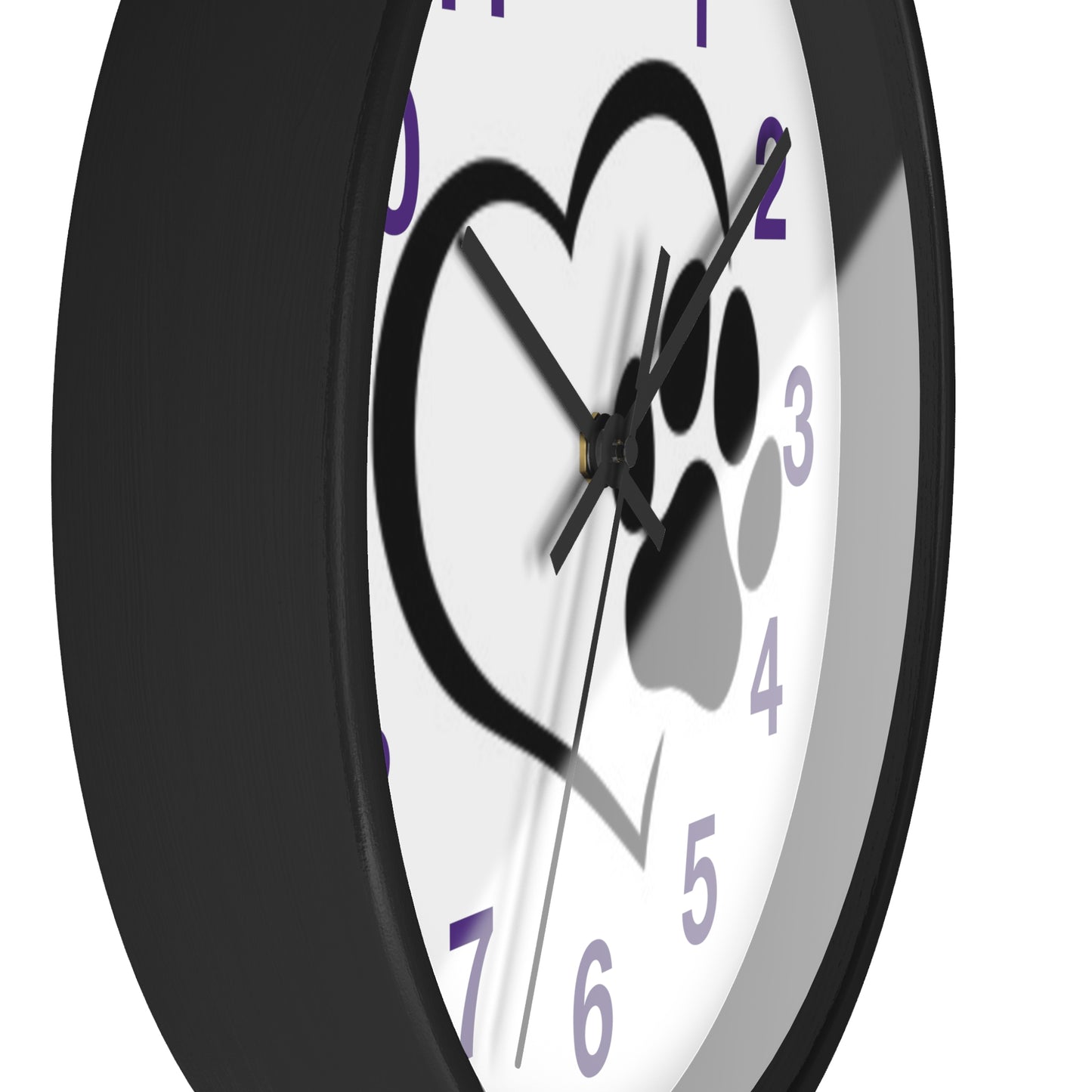 Paw Print Heart Wall Clock | Pet Lover Decor, Animal Theme Gift, Dog Cat Wall Art, Cute Home Accent, Cozy Pet Decor