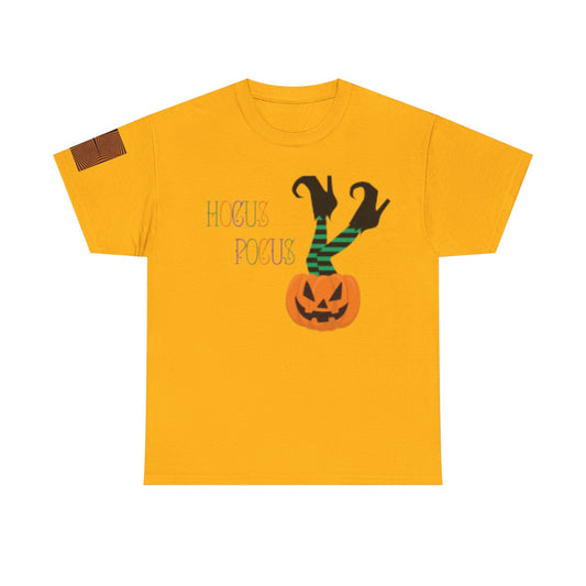 Orange Pumpkin Legs coming out Unisex Heavy Cotton T-shirt
