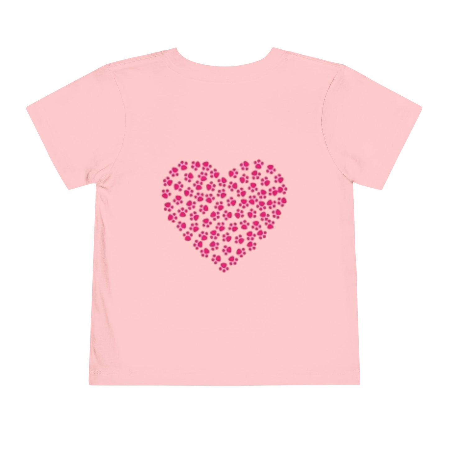 Cute Toddler Dog Jumping T-shirt & Heart, Adorable Kids T-Shirt, Pet Lover Gift, Animal Print Top, Birthday Outfit, Playwear for Toddlers