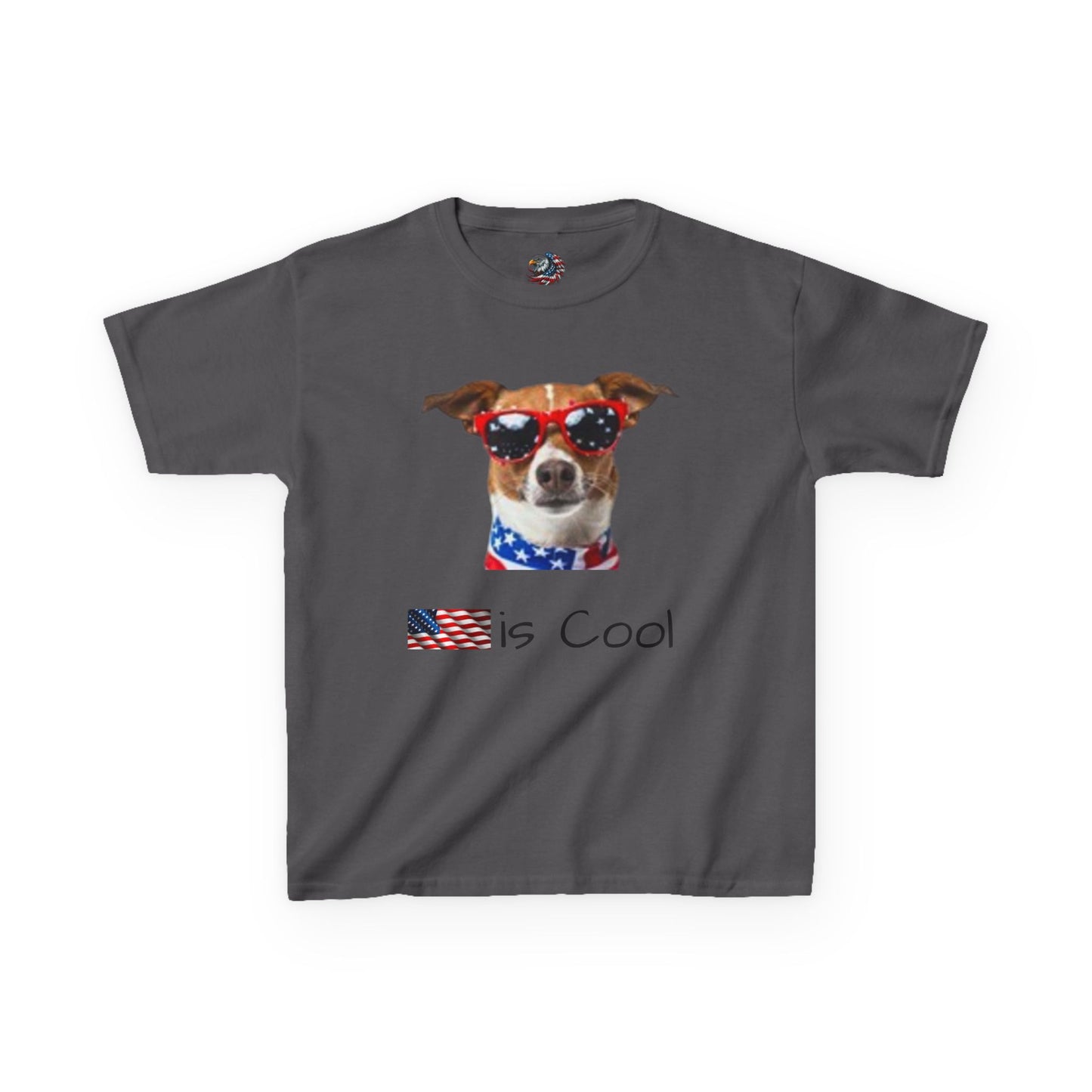 Patriotic Dog Kids Tee, Cute Graphic T-Shirt, Kids Independence Day Shirt, Fun Summer Tee, Animal Lover Gift