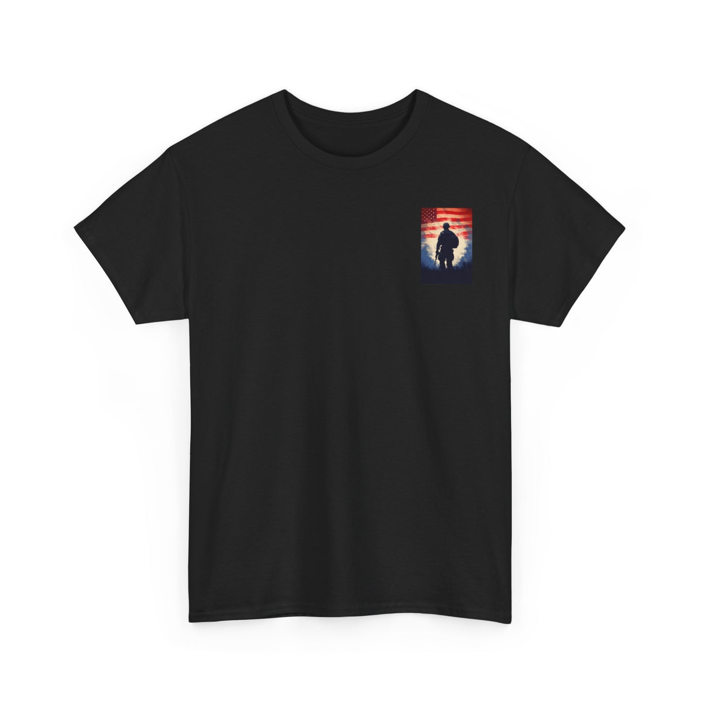 T-shirt USA Flag Military Man with Gun
