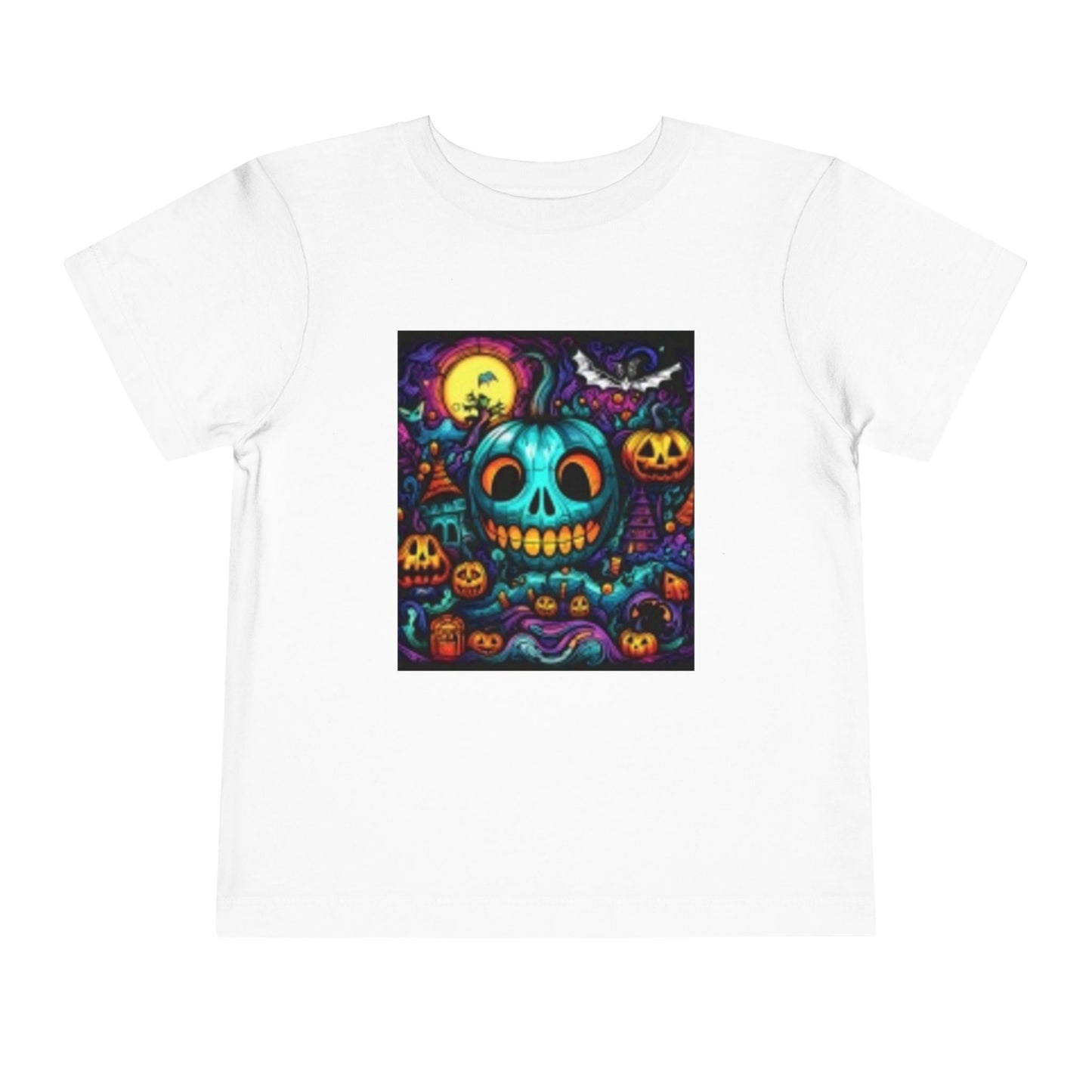 Colorful Pumpkin I'm happy Toddler Short Sleeve T-shirt Fun T-shirt for Halloween!