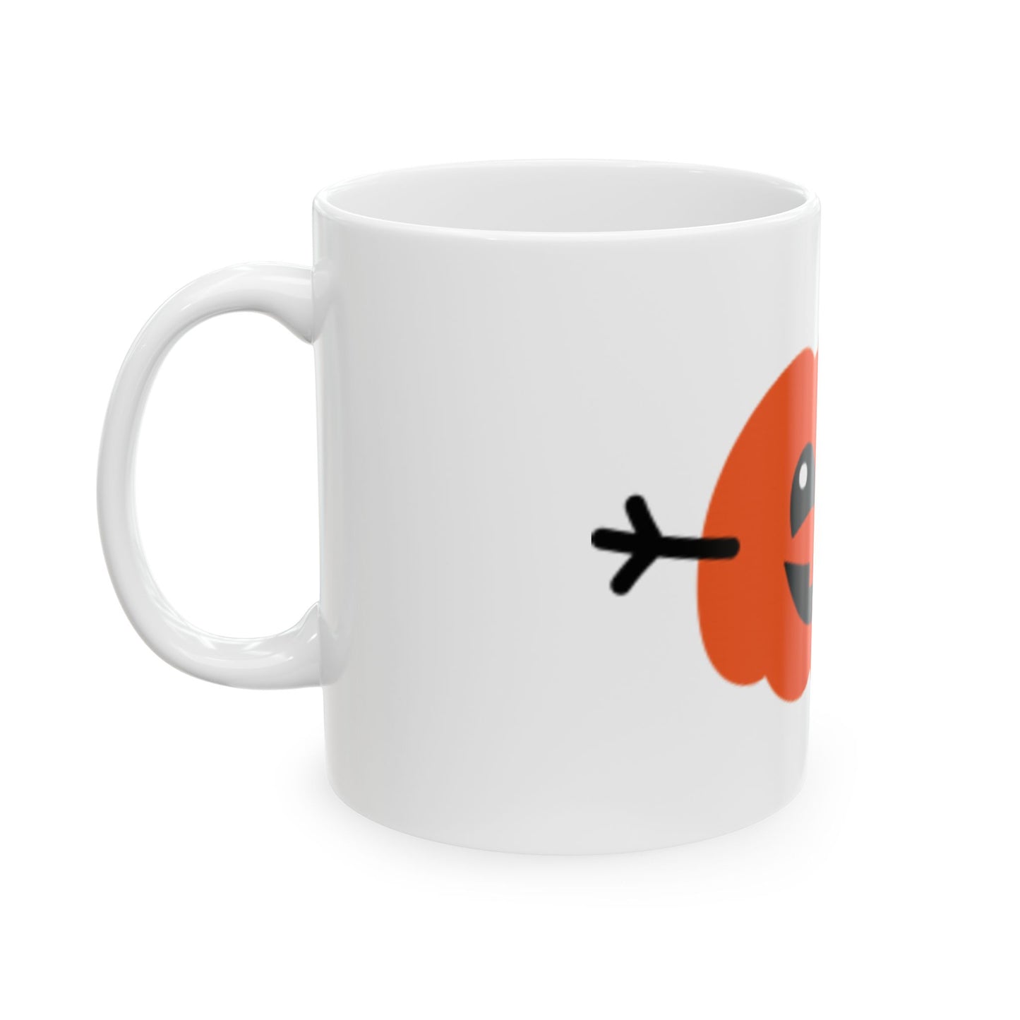 Orange Pumpkin Ceramic Mug, (11oz, 15oz) Great for Children & Adults Fabulous Gift!