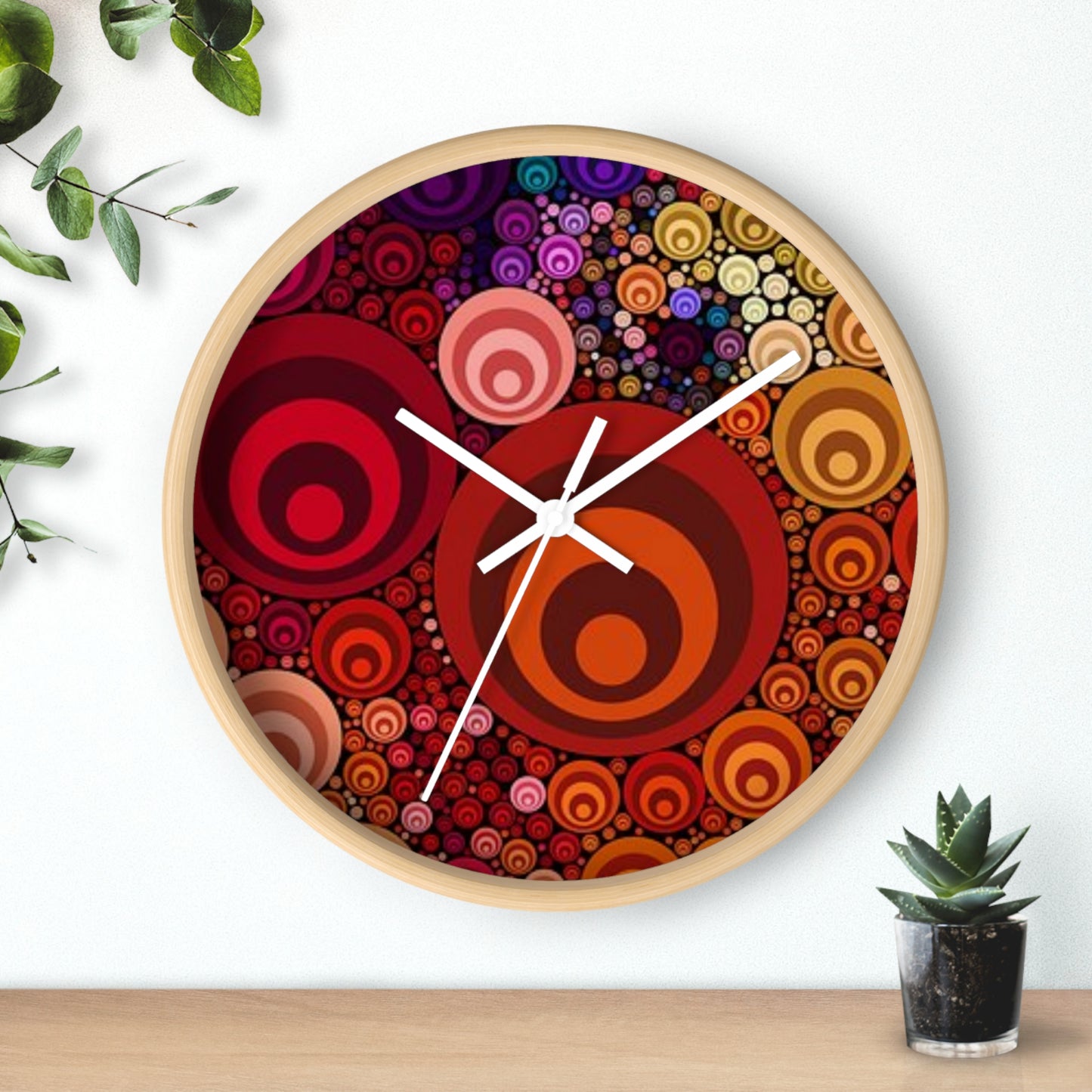 Wall clock Colorful Circles