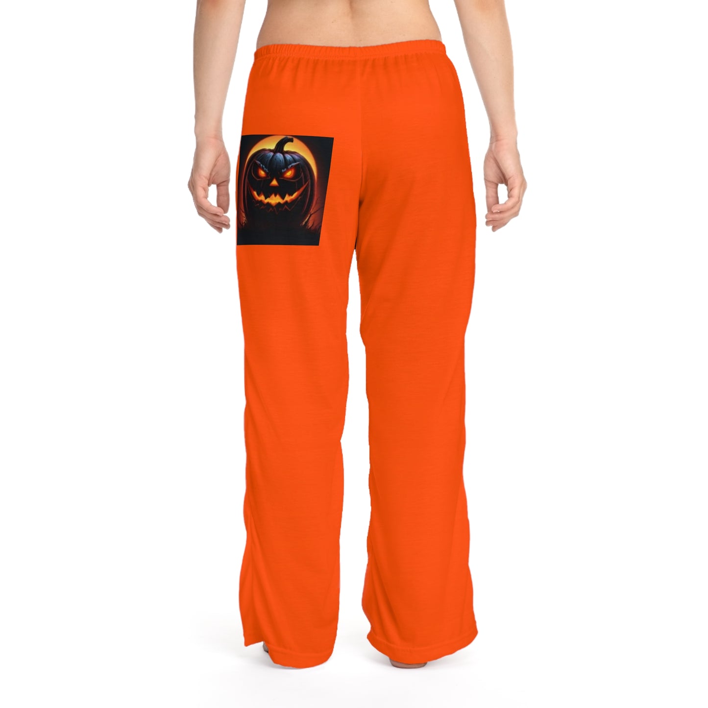 Gothic Girl & Pumpkin  Women's Pajama Pants Pajama Party on Halloween!